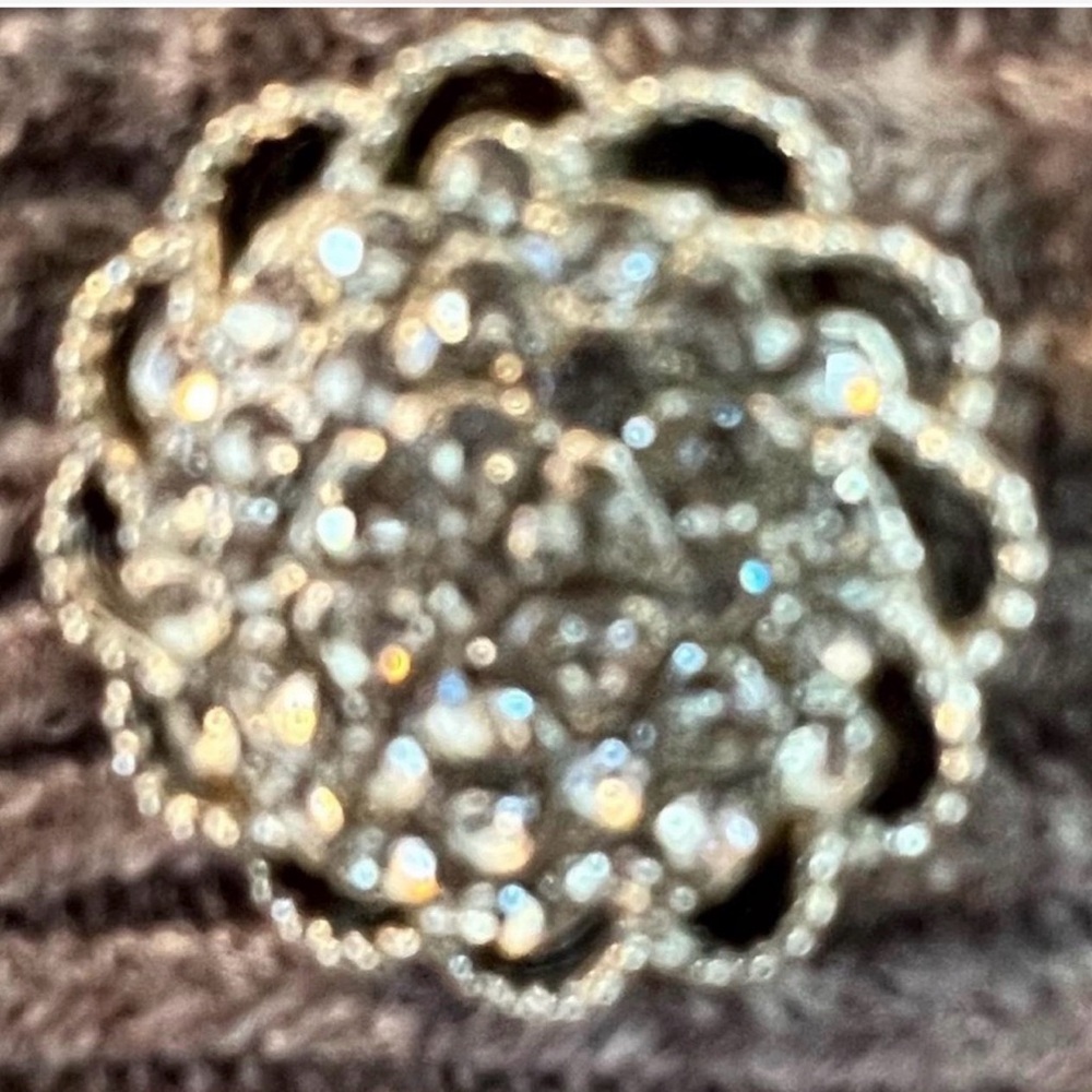 THINKABLE gem button front cable knit mocha cardigan combo size S/M M/L - Picture 4 of 6
